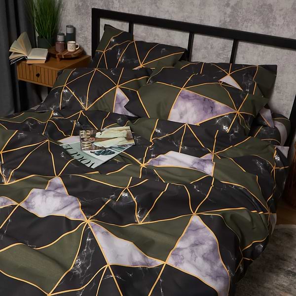 Фото - Наволочка Moon&Star Мікросатин Premium Golden Marble 60х60 2 шт. (MS-840001480)