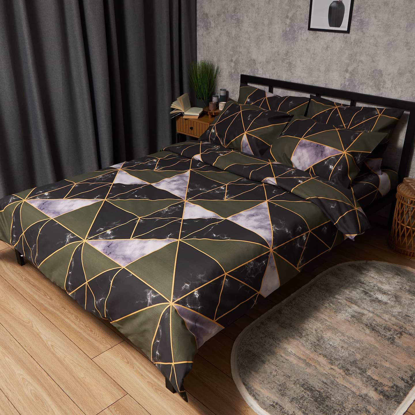 Комплект постільної білизни Moon&Star Premium Golden Marble 143х210 (MS-820009920)