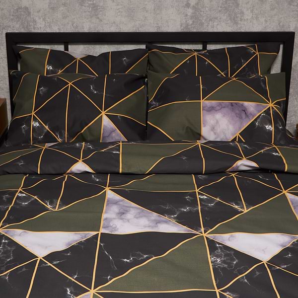 Фото - Комплект постільної білизни Moon&Star Мікросатин Premium Golden Marble 160х220 см нав. 50х70 2 шт. (MS-890000694)