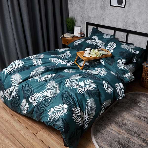 Фото - Комплект постільної білизни Moon&Star Мікросатин Premium «Green Oasis» 200х220 нав. 2х50х70 (MS-820007851)