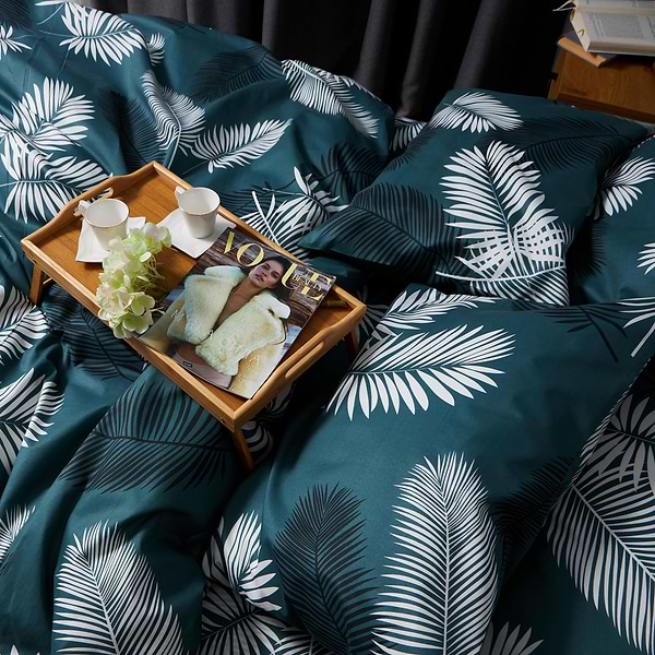 Фото - Комплект постільної білизни Moon&Star Мікросатин Premium «Green Oasis» 200х220 нав. 2х50х70 (MS-820007851)