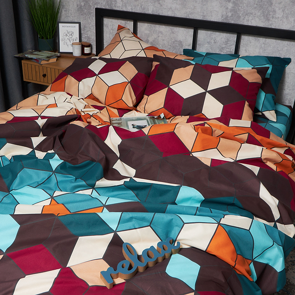 Фото - Комплект постельного белья Moon&Star Premium Modern Chaos 143х210 нав. 4х70х70 (MS-820007929)