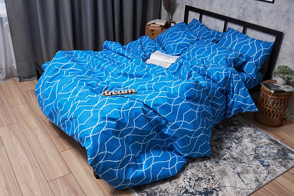 Фото - Комплект постельного белья Moon&Star Микросатин Premium «Ocean Breeze» King Size 220x240 см нав. 4х50х70 (MS-820005148)