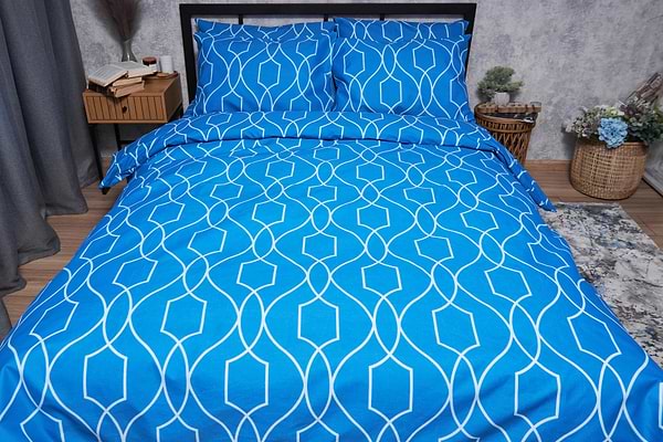 Фото - Комплект постельного белья Moon&Star Микросатин Premium «Ocean Breeze» King Size 220x240 см нав. 4х50х70 (MS-820005148)