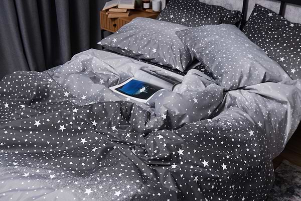 Фото - Комплект постельного белья Moon&Star Микросатин Premium «Starry Night» 143х210 см нав. 2х40х60 (MS-820005125)