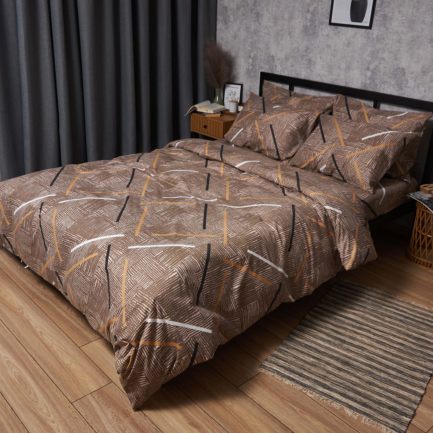 Комплект постельного белья Moon&Star Микросатин Premium Terra Style 160х220 нав. 4х70х70 (MS-820008039)