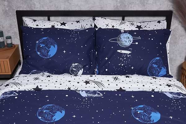 Фото - Комплект постільної білизни Moon&Star Ranforce Elite «Cosmos» 160х220х2 нав. 4х70х70 (MS-820001737)