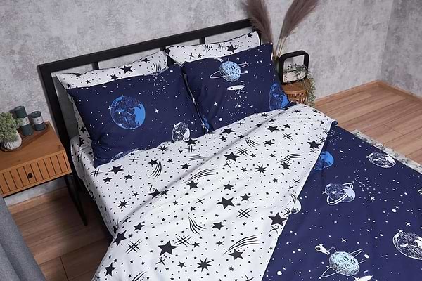 Фото - Комплект постільної білизни Moon&Star Ranforce Elite «Cosmos» 160х220х2 нав. 4х70х70 (MS-820001737)