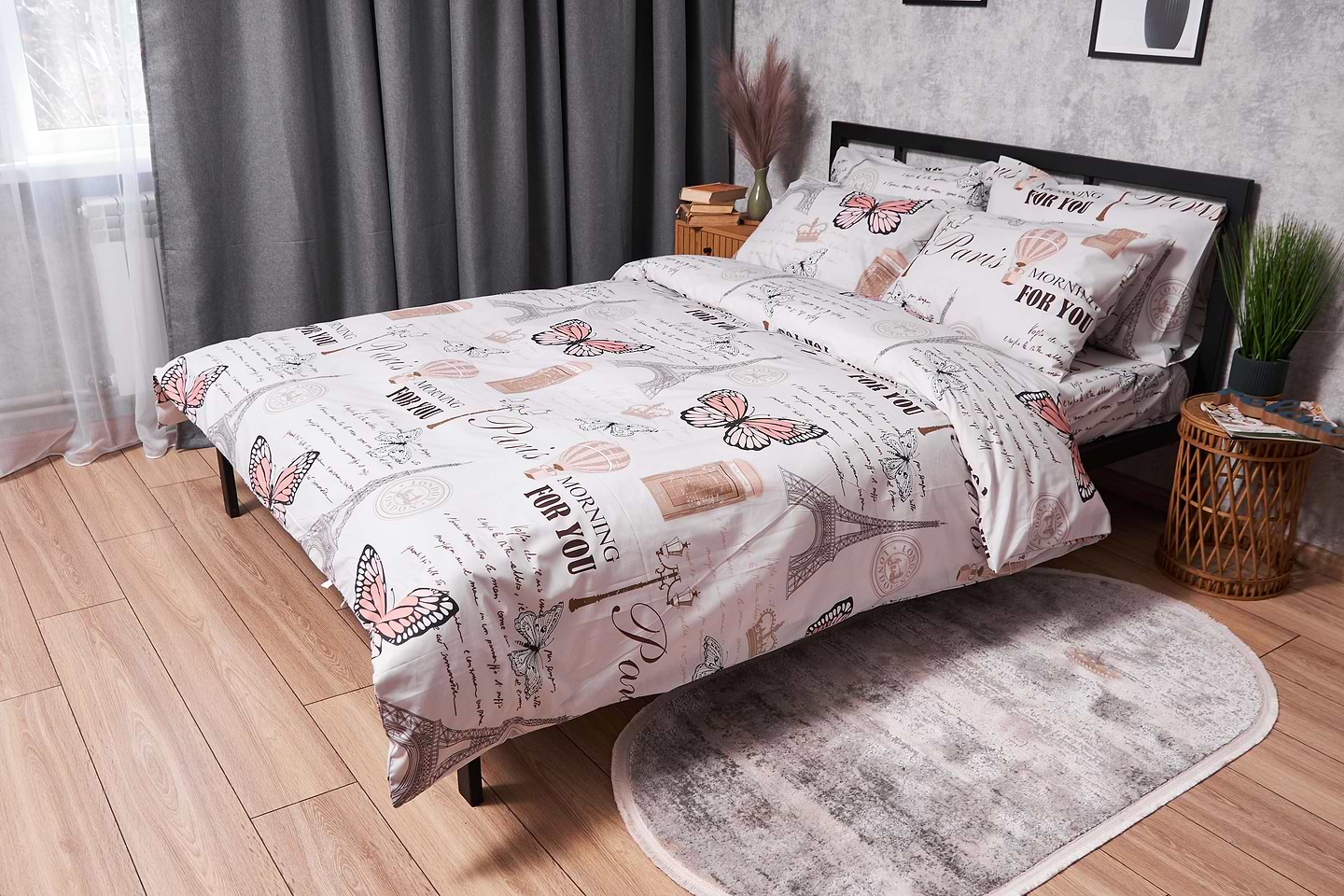 Комплект постільної білизни дитячий Moon&Star Ranforce Elite Paris For You 110х140 нав 2х50х70 (MS-830000167)