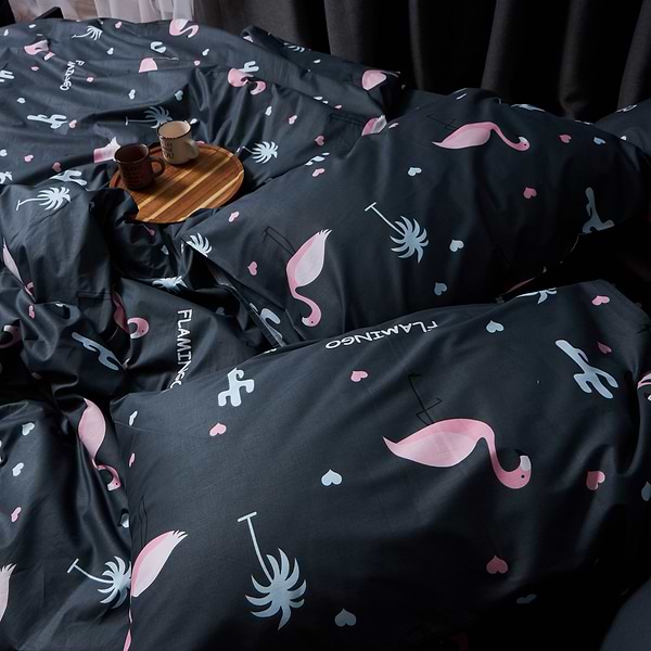 Фото - Комплект постельного белья Moon&Star Satin Elit Flamingo 160х220 нав. 2х70х70 (MS-820008317)