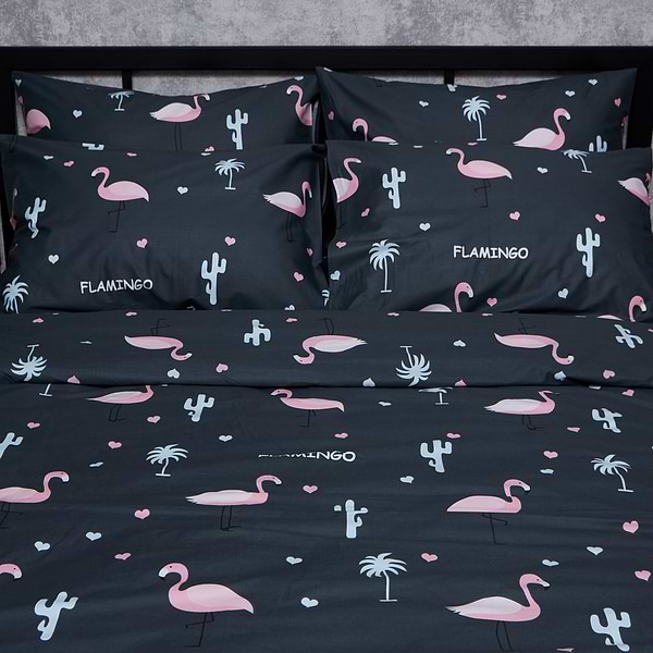 Фото - Комплект постельного белья Moon&Star Satin Elit Flamingo 160х220 нав. 2х70х70 (MS-820008317)