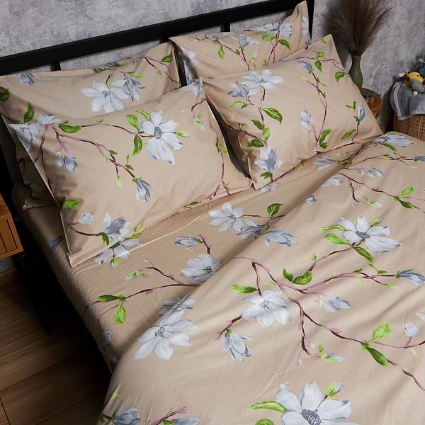 Фото - Комплект постельного белья Moon&Star Satin Elit Magnolia Dream 143х210х2 нав. 2х70х70 (MS-820008427)