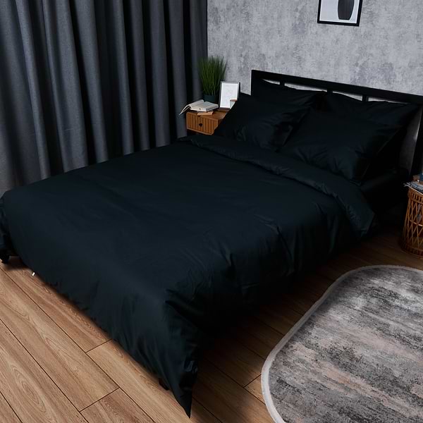 Фото - Комплект постельного белья Moon&Star Satin Premium Black Velvet 160х220х2 нав. 2х70х70 (MS-820008502)