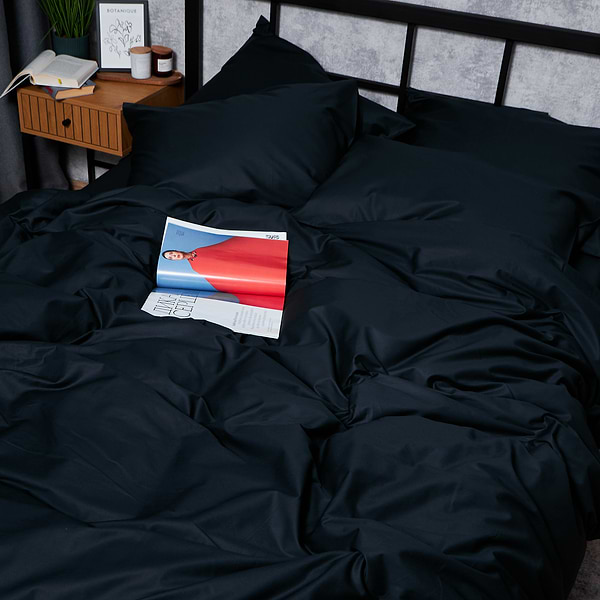 Фото - Комплект постільної білизни Moon&Star Satin Premium Black Velvet 143х210 (MS-820008485)