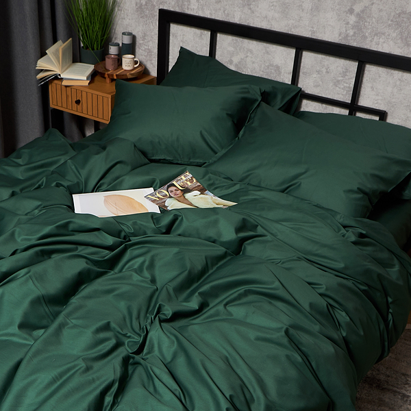 Фото - Комплект постільної білизни Moon&Star Satin Premium Evergreen Dream 143х210х2 нав. 2х40х60 (MS-820010035)