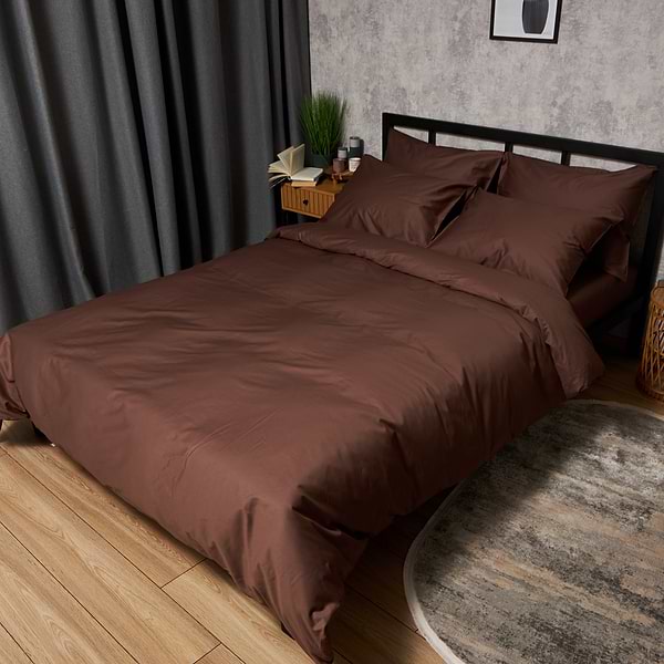 Фото - Комплект постільної білизни Moon&Star Satin Premium Mocha Mood 143х210х2 нав. 2х70х70 (MS-820010072)