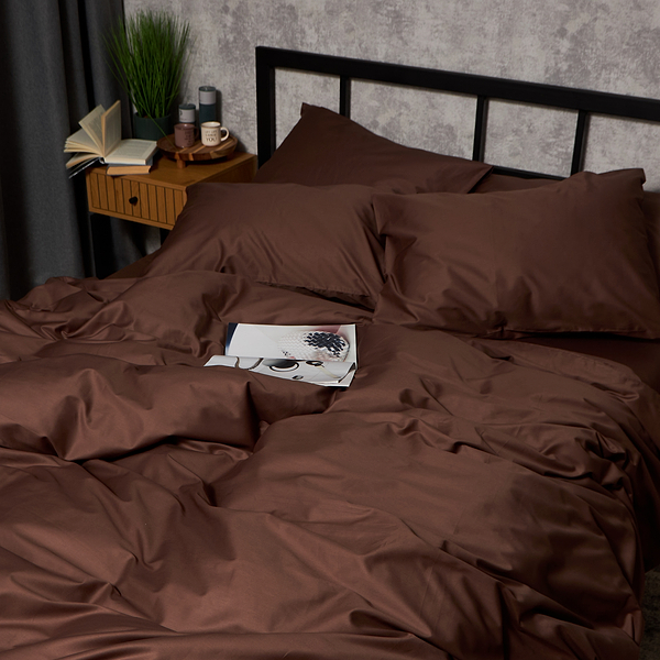 Фото - Комплект постільної білизни Moon&Star Satin Premium Mocha Mood 143х210х2 нав. 2х40х60 (MS-820010070)