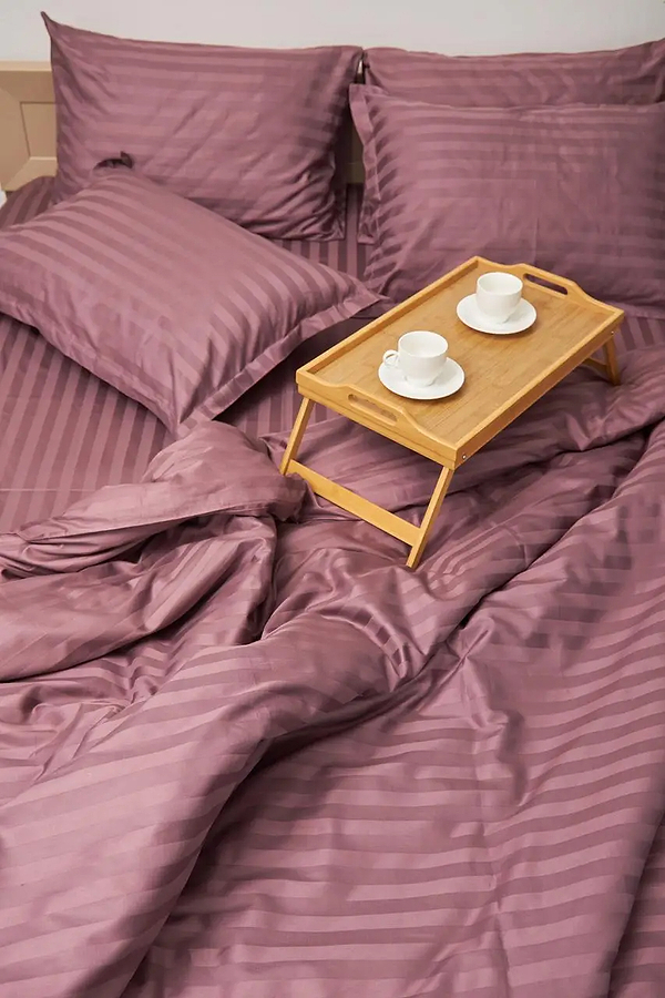 Фото - Підковдра полуторна Moon&Star Satin Stripe Garnet 143x210 см (MS-870000425)