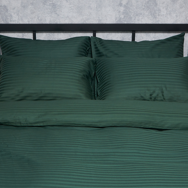 Фото - Комплект постельного белья Moon&Star Satin Stripe Mystic Green 143х210 нав. 4х70х70 (MS-820008629)
