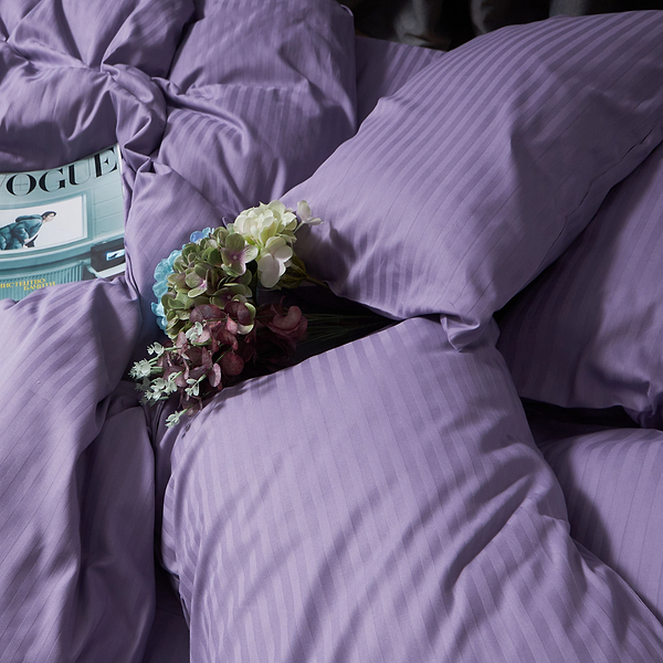 Фото - Комплект постельного белья Moon&Star Satin Stripe Soft Lilac 160х220х2 нав. 2х70х70 (MS-820008712)