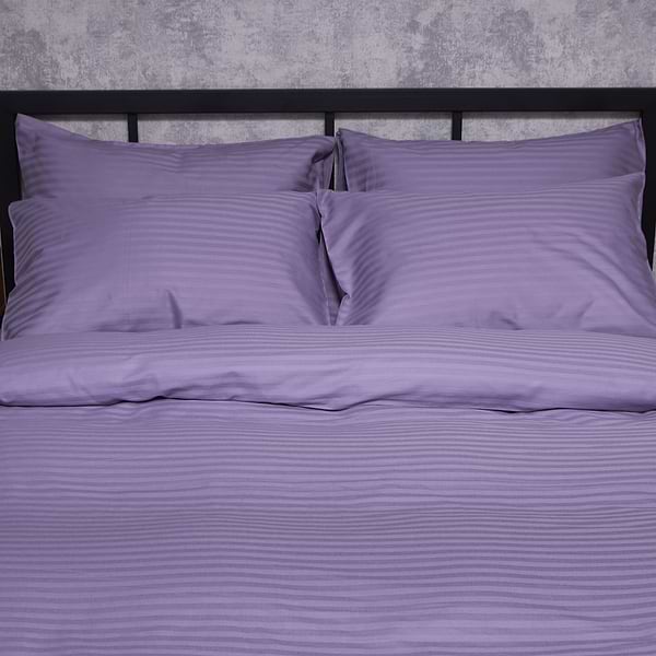 Фото - Комплект постільної білизни Moon&Star Satin Stripe Soft Lilac 143х210 (MS-820008697)