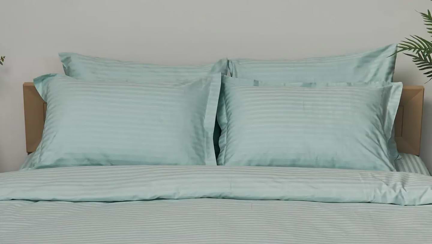 Наволочка Moon&Star Satin Stripe Stripe Mint 50х70 2 шт. (MS-840000417) - Фото 1