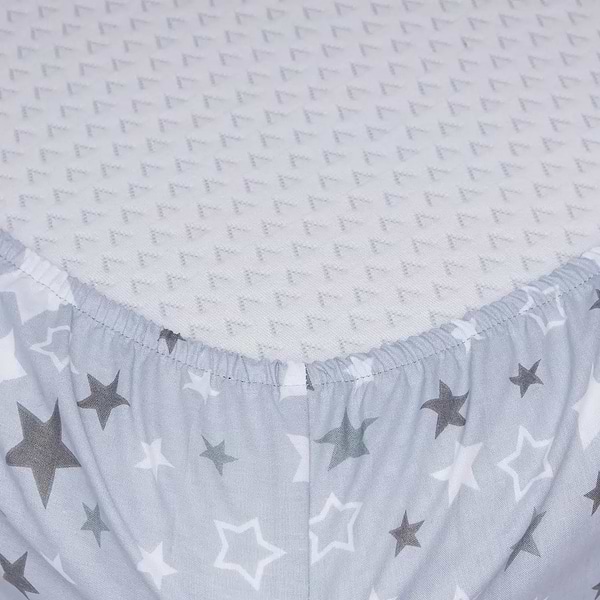 Фото - Простирадло двоспальне Moon&Star Silver Stars Бязь Gold Люкс 180х190х25 см (MS-850000915)