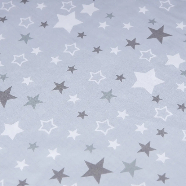 Фото - Простирадло двоспальне Moon&Star на гумці Silver Stars Бязь Gold Люкс 160х190х20 см (MS-850000893)