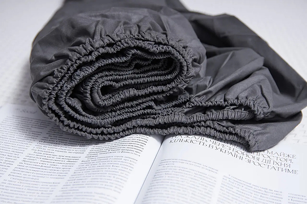 Фото - Простирадло двоспальне Moon&Star на гумці Sweat Gray Бязь Gold Люкс 180х200х25 см (MS-850000556)