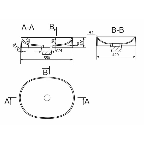 Фото - Раковина для ванної GRANADO Morella Grafito