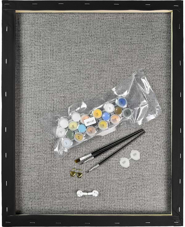 Фото - Картина по номерам Strateg Берегиня сада на черном фоне 40х50 см (AH1141)