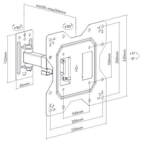 Фото - Крепление для телевизора Kivi Motion-221