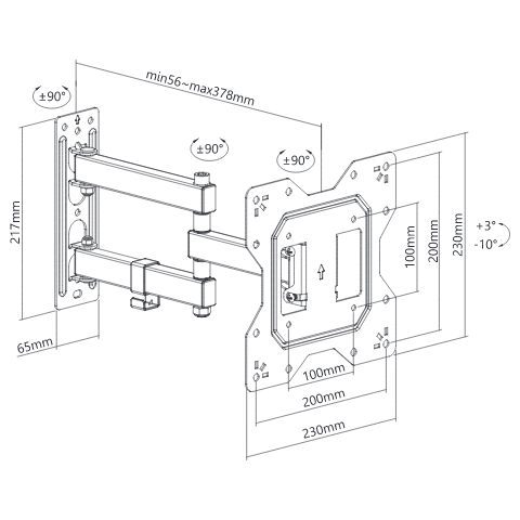 Фото - Крепление для телевизора Kivi Motion-223