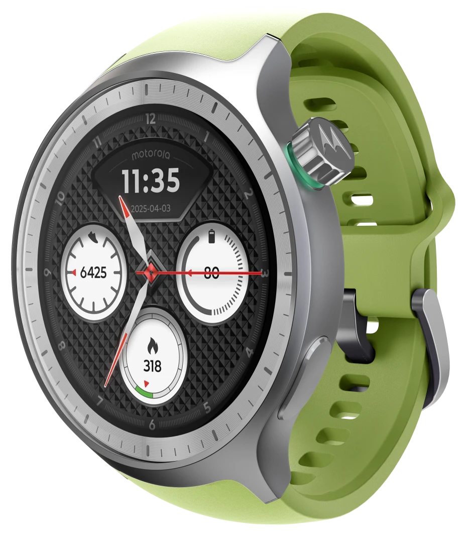Смарт-годинник Motorola Moto Watch Silver with Herbal Garden band