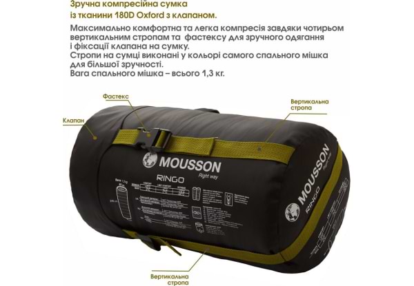 Фото - Спальный мешок Mousson RINGO R OLIVE