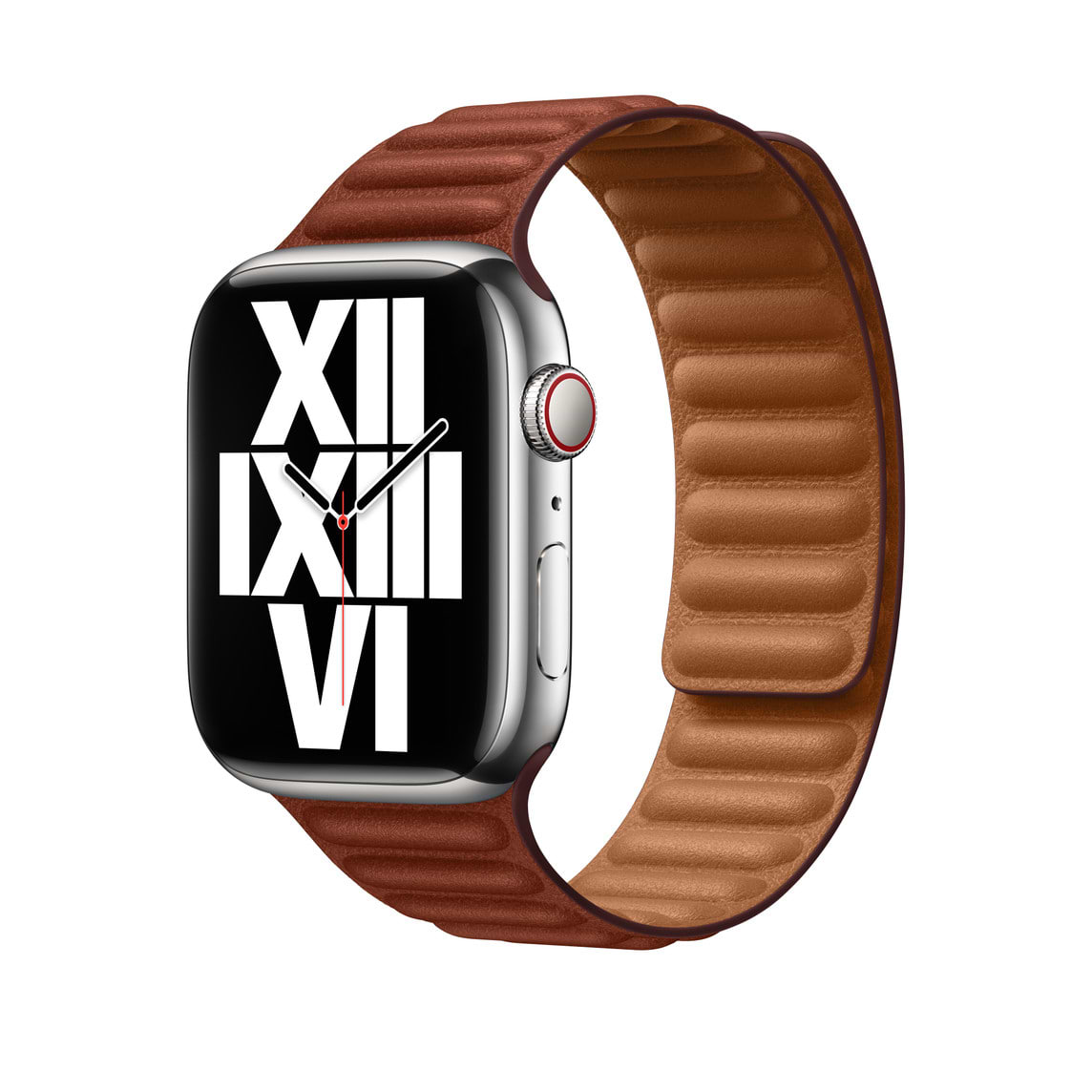 Ремешок для смарт-часов Apple 45mm Umber Leather Link - M/L