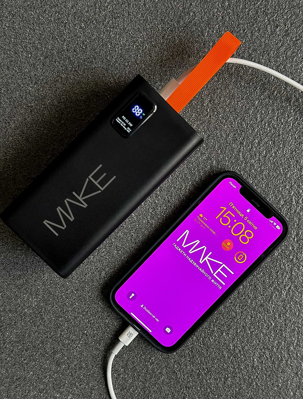 Фото - Батарея мобильная MAKE 22.5W PD+QC 50000 mAh Black (MPB-501BK)
