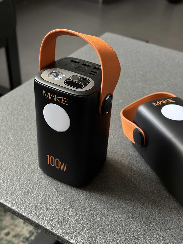 Фото - Батарея мобільна MAKE 100W PD+QC 60000 mAh Black (MPB-601BK)