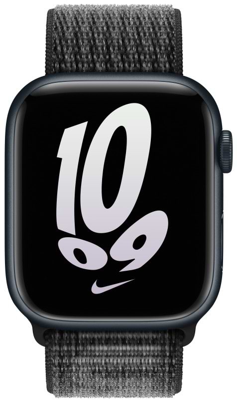 Ремінець для смарт-годинника Apple 45mm Black/Summit White Nike Sport Loop