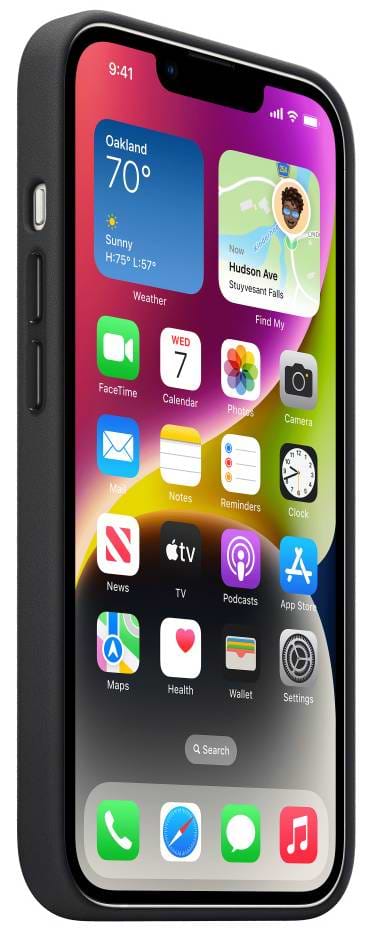 Фото - Чехол для смартфона Apple iPhone 14 Leather Case with MagSafe - Midnight (MPP43)