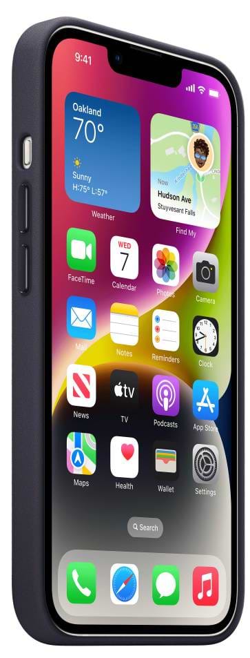 Фото - Чехол для смартфона Apple iPhone 14 Leather Case with MagSafe - Ink (MPP63)