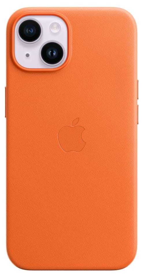 Фото - Чехол для смартфона Apple iPhone 14 Leather Case with MagSafe - Orange (MPP83)