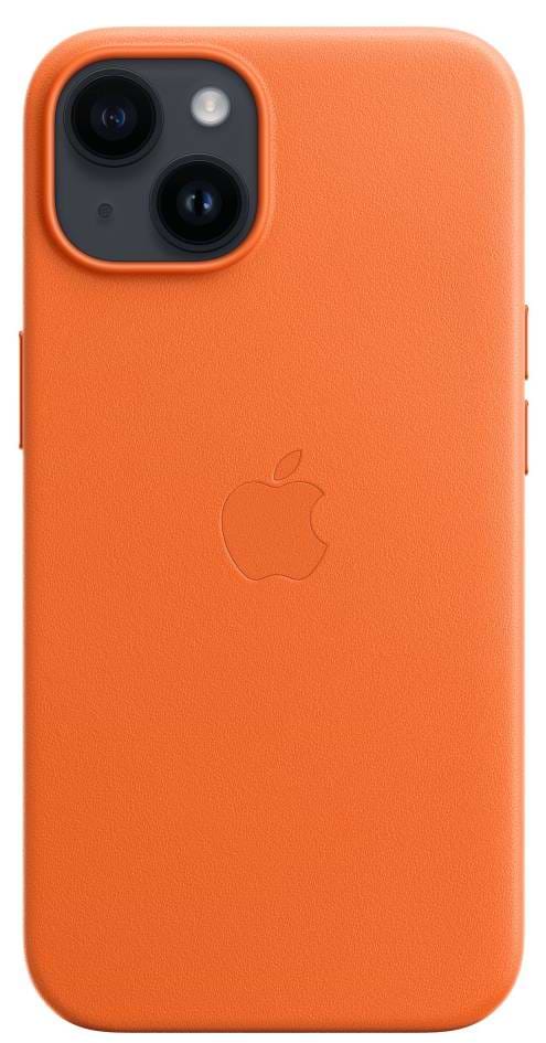 Чехол для смартфона Apple iPhone 14 Leather Case with MagSafe - Orange (MPP83) - Фото 1