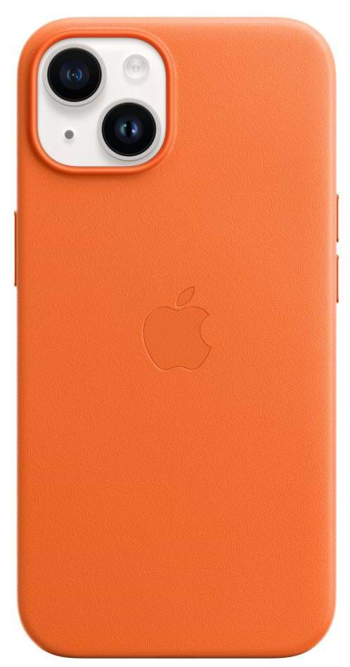 Фото - Чехол для смартфона Apple iPhone 14 Leather Case with MagSafe - Orange (MPP83)