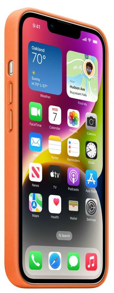 Фото - Чехол для смартфона Apple iPhone 14 Leather Case with MagSafe - Orange (MPP83)