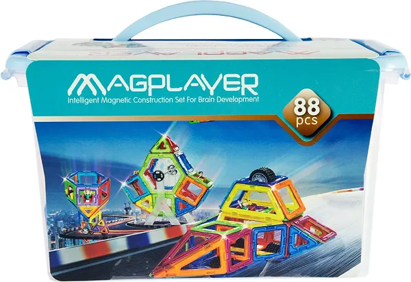 Фото - Магнитный конструктор MagPlayer 88 ед. (MPT-88)