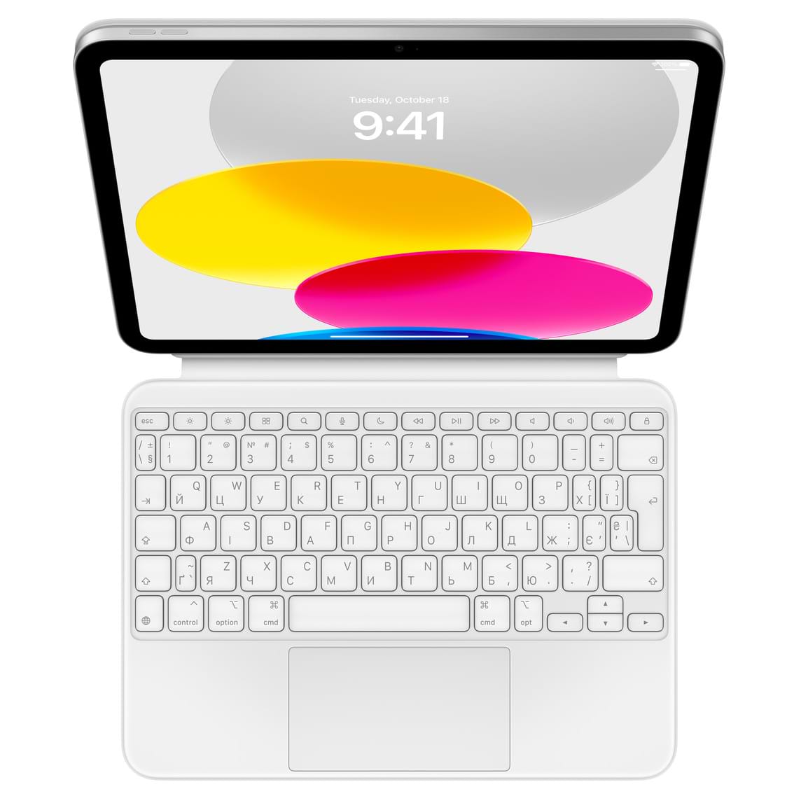 Чохол-клавіатура для планшета Apple Magic Keyboard Folio for iPad 10.9'' (10 Gen)/iPad 11'' (A16) - Ukrainian (MQDP3UA/A)