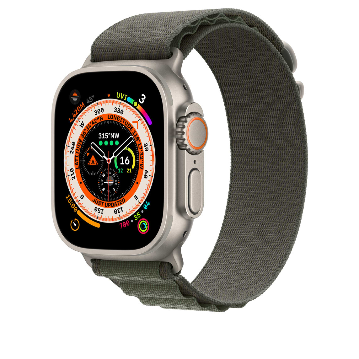 Ремінець для смарт-годинника Apple 49mm Green Alpine Loop - Large