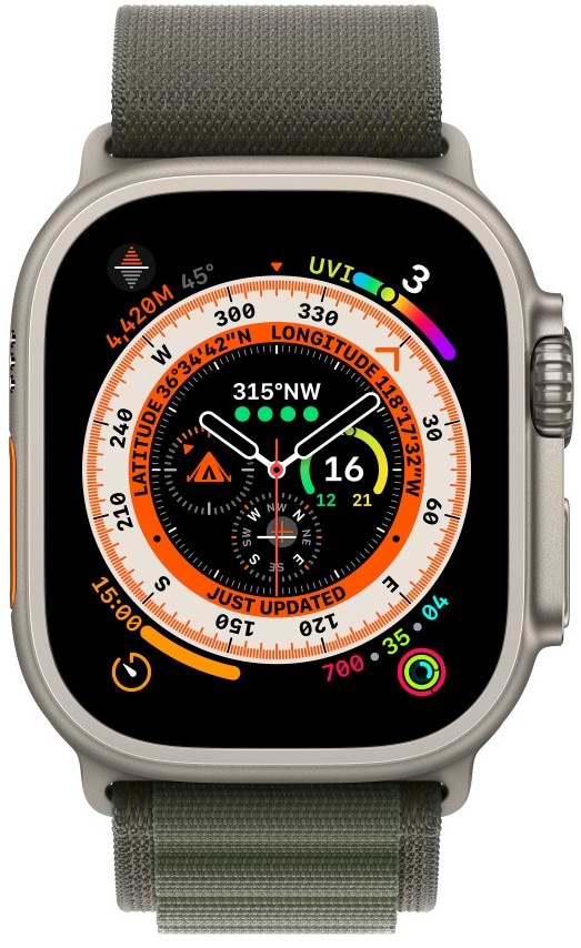 Ремінець для смарт-годинника Apple 49mm Green Alpine Loop - Medium