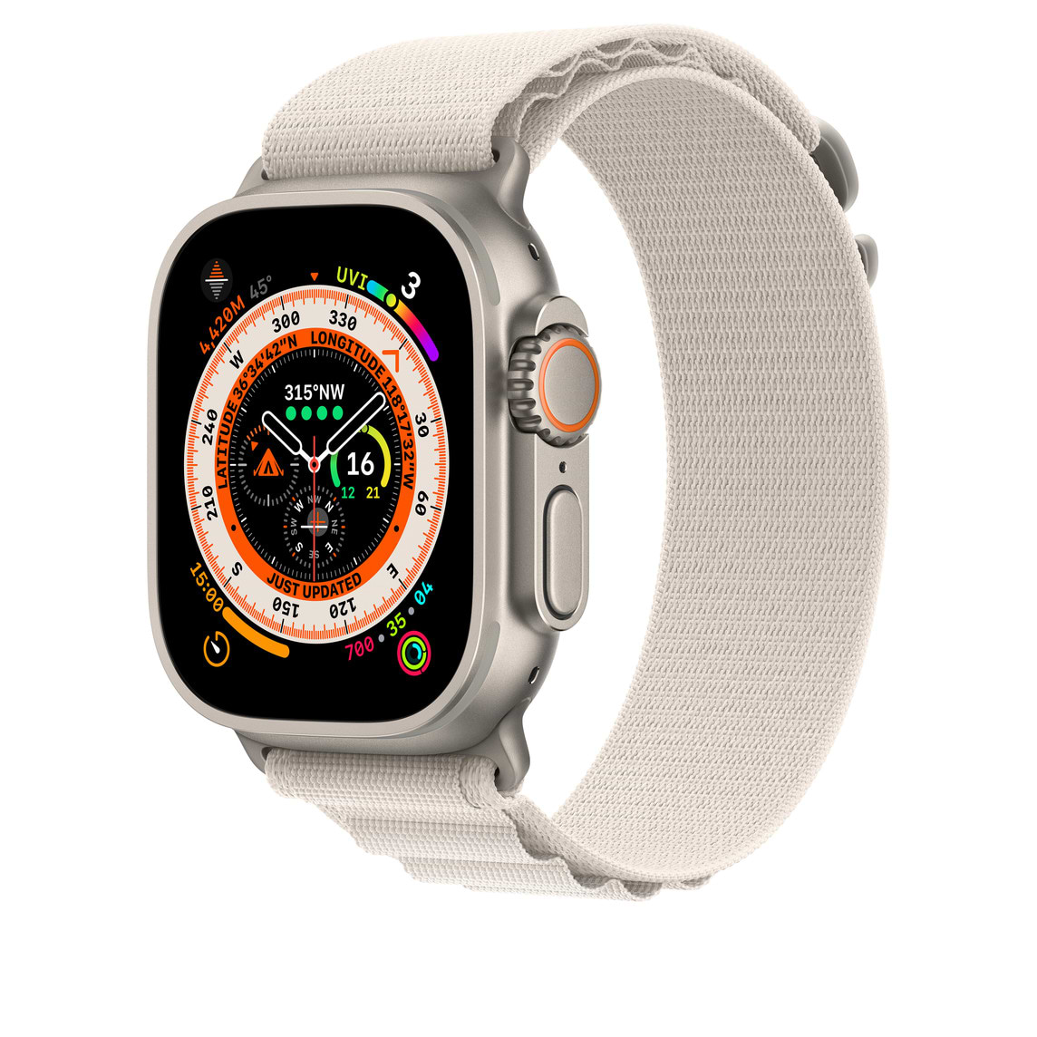 Ремінець для смарт-годинника Apple 49mm Starlight Alpine Loop - Medium